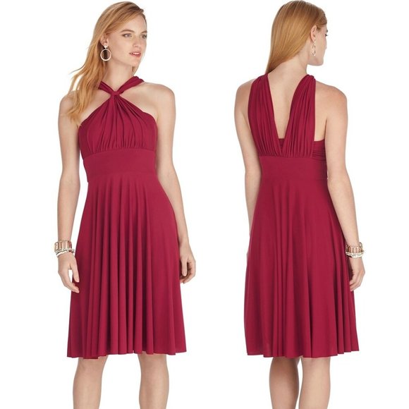 White House Black Market Dresses & Skirts - White House Black Market Red Convertible Dress 10